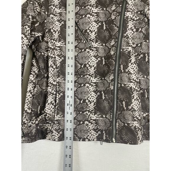 Colleen lopez Moto Jacket womens size medium Faux Leather Coat 0717 - Picture 9 of 9